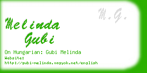 melinda gubi business card